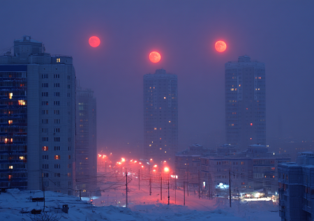 Жители Мытищ увидели в небе «три луны»