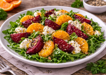 Свёкла, мандарин и творожный сыр: никто не ожидал, а от этого салата не оторваться. Попробуете 1 раз и он точно станет любимым