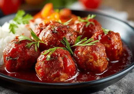 В фаворитах: рецепт тефтелей с рисом в томатной подливке