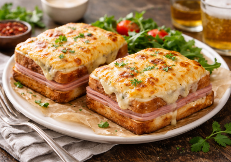 Он популярен 100 лет: крок-месье — легендарный французский сэндвич из кафе Парижа