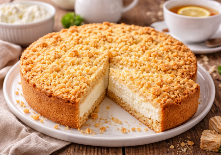 Этот творожный пирог хочется есть каждый день: он очень нежный и простой — тесто крошка и творожная начинка