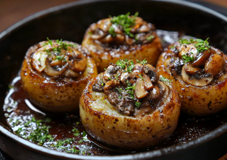 Пюре превращаю в корзиночки, фарширую грибами с луком. За 30 минут — ароматные картофельные «гнезда» с душистой начинкой
