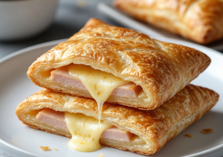 Пачка теста, ветчина и хитрость: добавьте в сыр щепотку мускатного ореха. Аппетитные конвертики с тянущейся сырной начинкой на завтрак