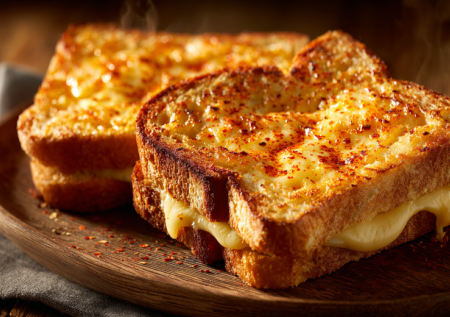Хлеб, яйцо и щепотка паприки. Аппетитные золотистые гренки с сырным вкусом за 10 минут