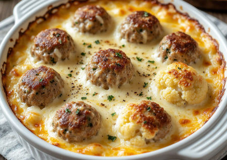 Готовлю не суп, а норвежское «Чудо»: фрикадельки и цветная капуста под сырным облаком. Идеально для семейного воскресенья