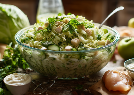 Свежий салат без тяжести и майонезного перебора: как приготовить легкое блюдо из пекинской капусты, которое просят на добавку