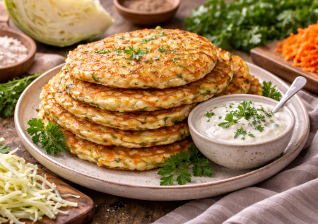 Эти лепёшки из капусты улетают быстрее котлет: готовим по простому рецепту на кефирном тесте