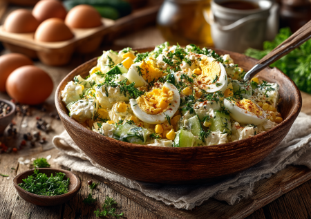 Люблю, когда быстро и просто — этот салат из таких: для него только яйца нужно отварить