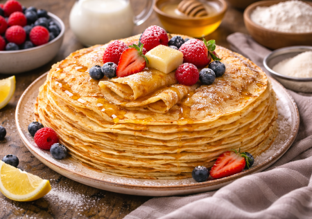 Муку сыпем в блины последней: простой рецепт к Масленице на 2 стакана молока