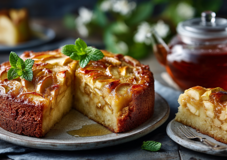 По-быстрому к чаю готовлю медово-яблочный пирог: так просто, что можно печь хоть каждый день