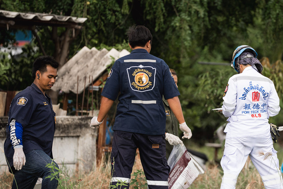 Криминалисты на месте преступления в Тайланде