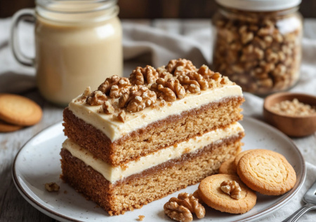 Печенье, вареная сгущенка и грецкие орехи — печь ничего не нужно. Торт «Сказка»: тот самый, из детства, с насыщенным вкусом