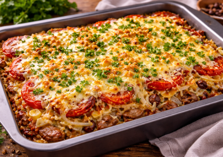 Королевская запеканка из свинины: мясо под сочной шубой, от которого не оторваться