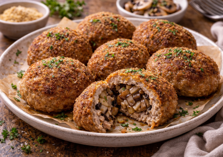 Вкуснятина из обычного фарша: биточки с грибами в сухарях подойдут даже как праздничное блюдо
