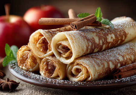 Не жарить — вылить тесто на противень и запечь: яблочные блинчики из духовки