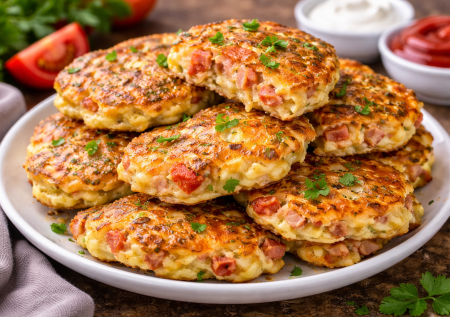 Оладьи «Пицца» на сковороде — сытный завтрак за 15 минут: просто, но все в восторге