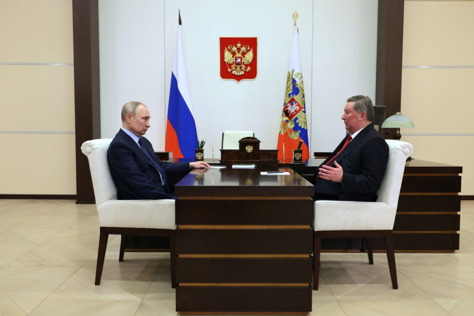 Президент РФ Владимир Путин и специальный представитель президента РФ по вопросам природоохранной деятельности, экологии и транспорта Сергей Иванов, 2023