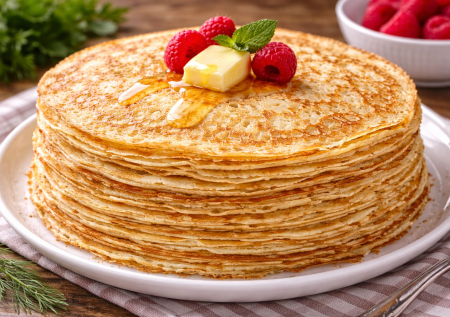 Заварные блинчики на кефире «Кружево» — тонкие, нежные и с дырочками: простой рецепт блинов к Масленице