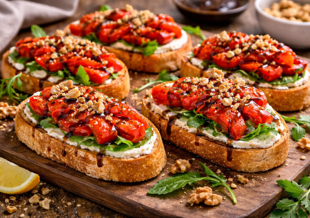 Ем и не могу остановиться: брускетты с запечённым перцем — идеальная закуска
