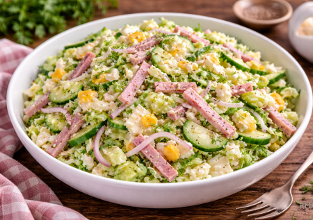 Салат «Вкусняшка» с пекинской капустой и яйцом — сочный, сытный и очень вкусный