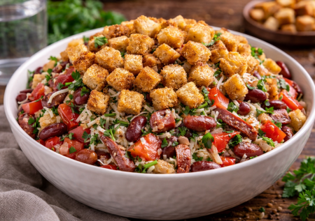 Салат с фасолью «Случайность»: появился случайно и стал любимым — простой рецепт выручит всегда