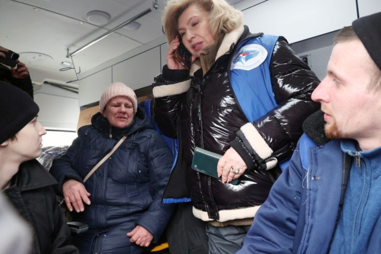 Татьяна Москалькова во время обмена военнопленными