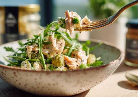 Быстрый салат с копченой курицей: рецепт без майонеза, но с дымком