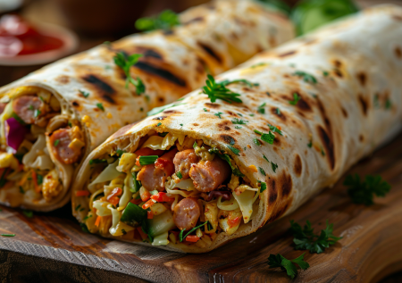 Антикризисный хит: шаурма с крабовыми палочками и колбасой