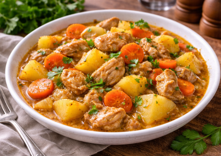 Жаркое с овощами и курицей по-домашнему — ароматное, сытное и всегда удачное