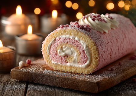 Клубничный рулет со сливочным кремом «Валентинка»: элементарный рецепт, приготовит каждый