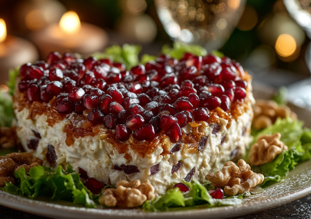 Салат «Искушение» с курицей и гранатом: порадуйте себя и любимых на День святого Валентина