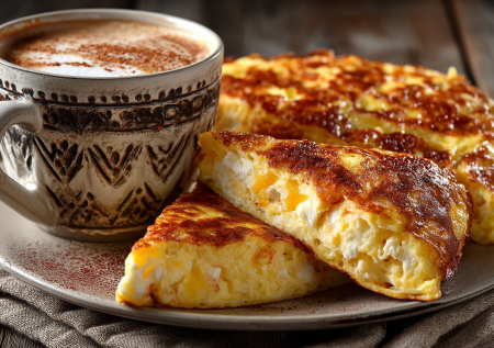 Любимый завтрак за 5 минут: яйца, лаваш, сыр — больше ничего не нужно