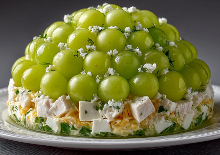 Простой, но эффектный салат из курицы, сыра и яиц: «Тиффани» — для праздников и семейных ужинов