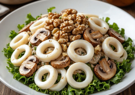 Этот салат с кальмарами разобрали за минуту! Все гости требовали рецепт. Теперь делюсь секретом