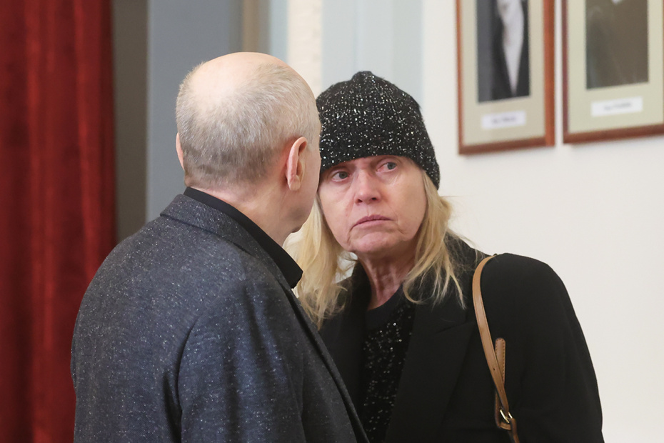 Актриса Елена Скороходова на церемонии прощания с заслуженной артисткой России Ольгой Чиповской