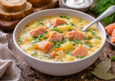 Супчик из пачки малосольной рыбки: просто и вкусно — нежный сливочный обед за 20 минут