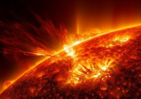 На Солнце произошла вспышка предпоследнего класса