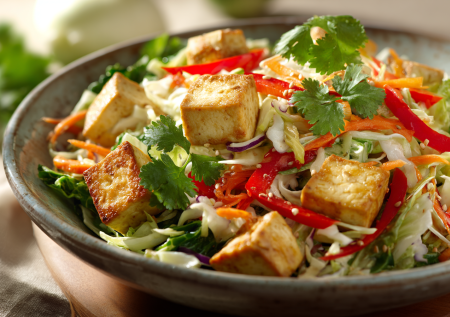 Салат для талии: тофу-ужин без лишних калорий