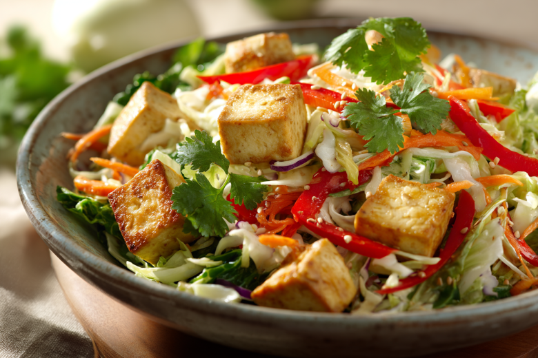 Салат для талии: тофу-ужин без лишних калорий
