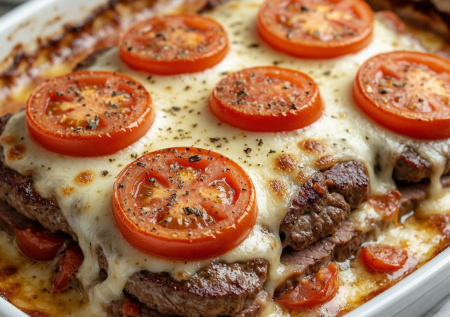 Вместо мяса по-французски готовлю по-русски. Сочное мясо под сливочно-сырной шубой