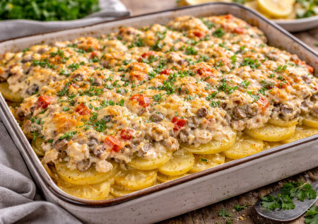 Картофельный «Сандал» с курицей — готовлю и на праздники, и в будни: вкуснота из простых продуктов