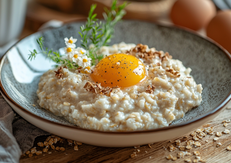 Оказывается, овсянка может быть вкусной, теперь только ее ем на завтрак: геркулес с яйцами, как ризотто
