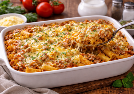 Запеканка из любых макарон — очень вкусный ужин за 10 минут. Без лишней возни — всё сложили, поставили в духовку