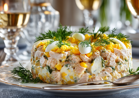 Все гадают, из чего сделан этот салат, а я просто объединяю хвостик колбасного сыра с курицей