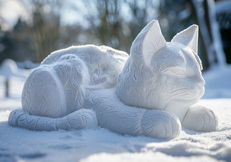 В Москве появился необычный снежный зоопарк