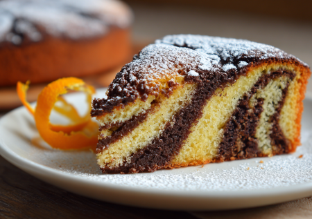 Полосатое чудо: мраморный десерт «Зебра» без муки и с апельсиновой ноткой