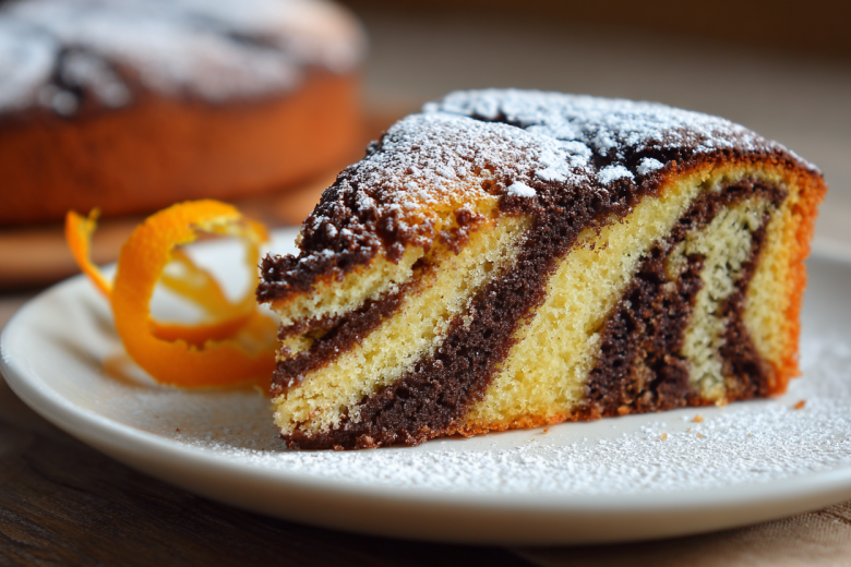 Полосатое чудо: мраморный десерт «Зебра» без муки и с апельсиновой ноткой