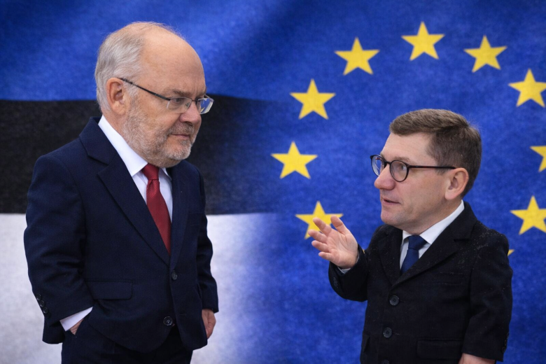 Премьер-министр Эстонии Кристен Михал и президент страны Алар Карис в представлении ИИ