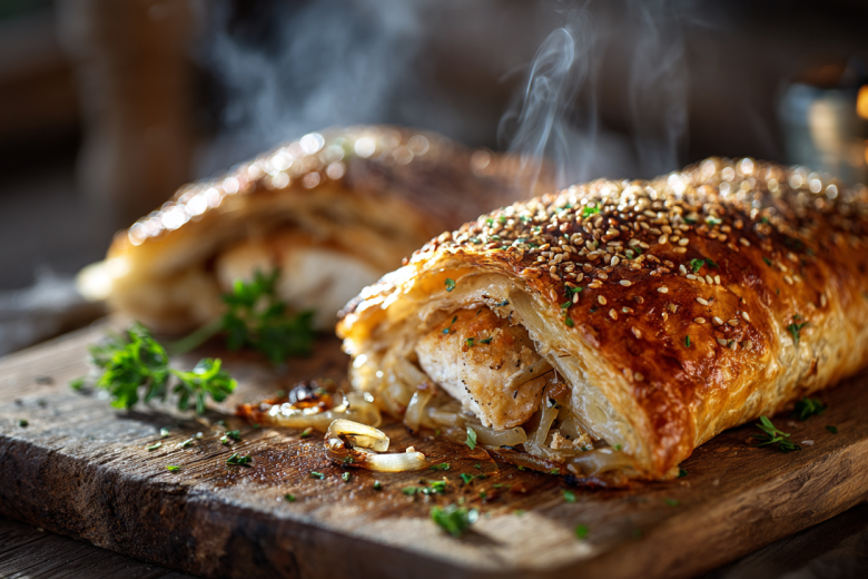 Судак в духовке под коржом из слоеного теста — вкусная рыбка под «одеялом»