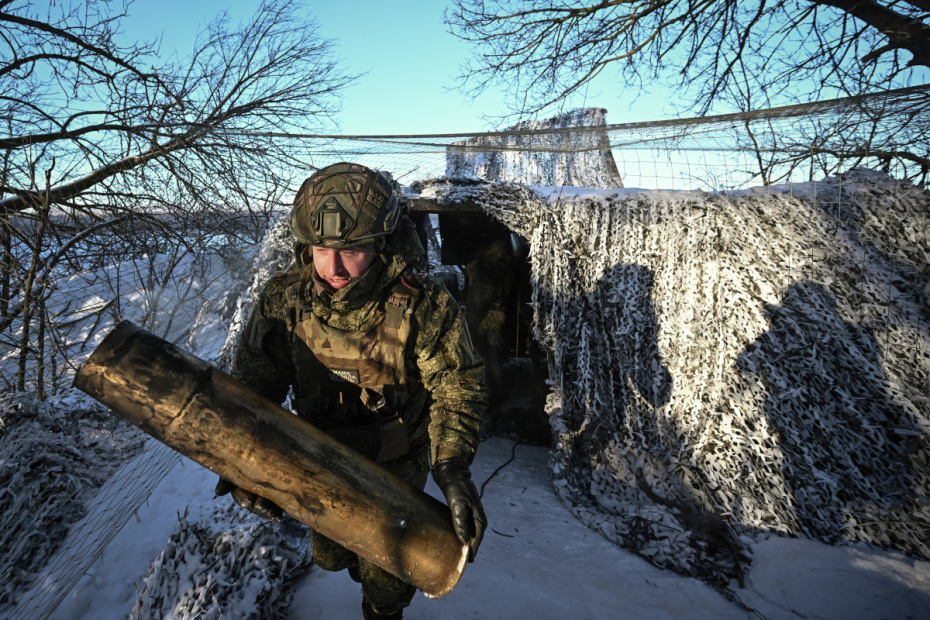 Боевая работа расчета пушки М-46 ВС РФ